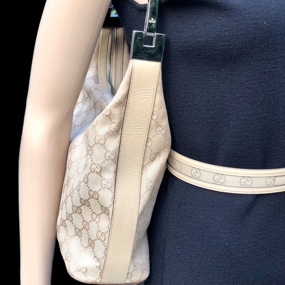 Gucci beige logo monogram belt - Picture 16 of 16